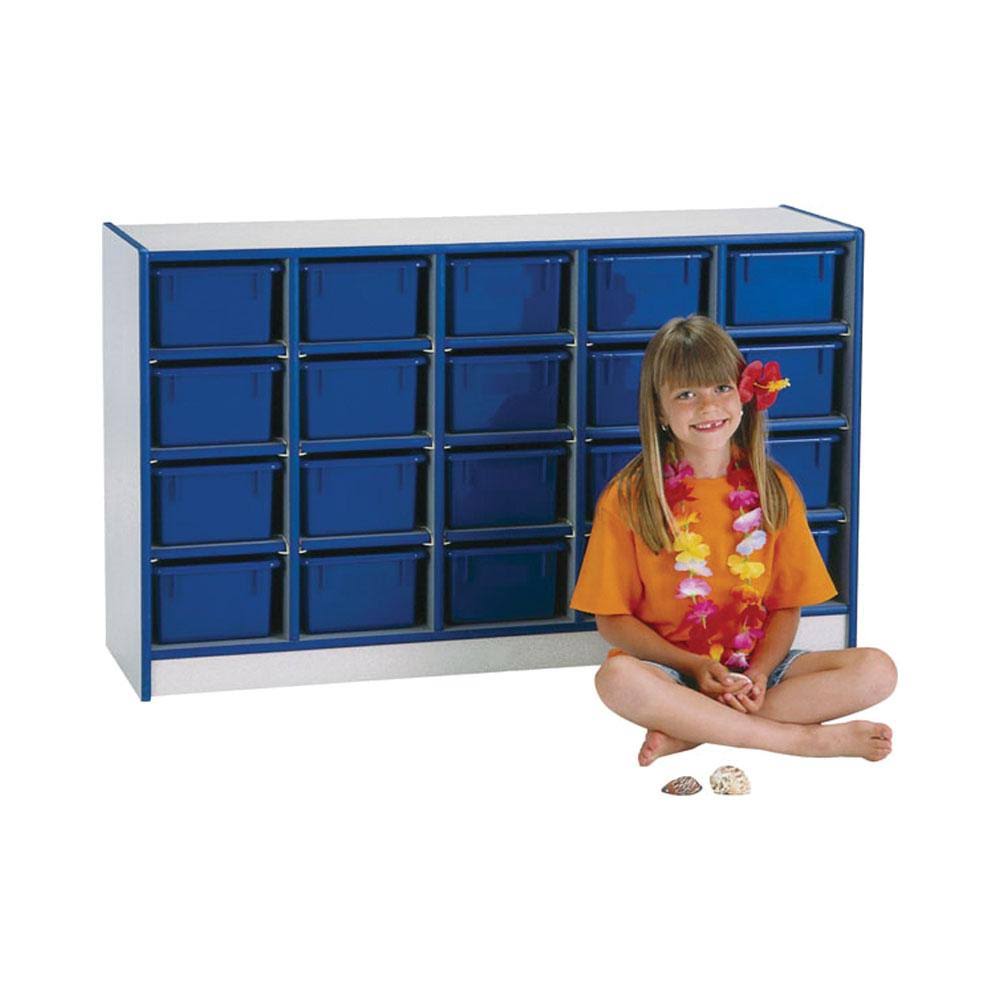 Rainbow Accents 20 Cubbie-Tray Mobile Storage - Without Trays - Green