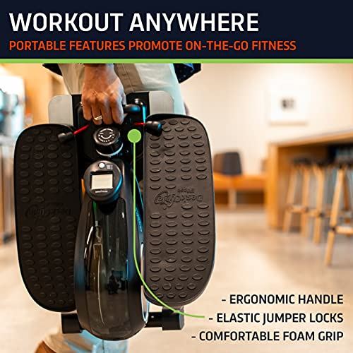 DeskCycle Ellipse Under Desk Elliptical Machine, Compact Mini- Black