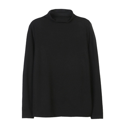 2020 winter new plus size women's fat mm sanded plus velvet high neck bottoming shirt slim long sleeve top 040739