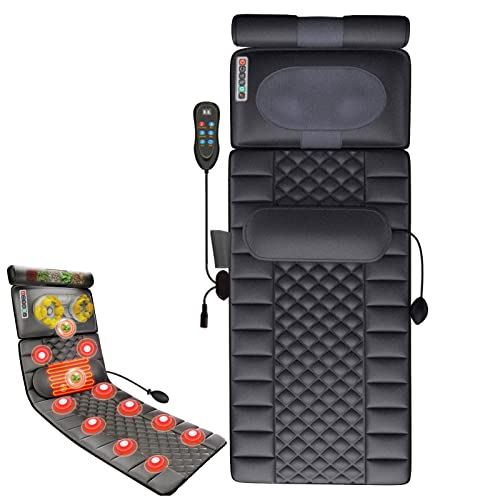 Heated Massage Mat with 20 Neck Shiatsu Kneading Massage Heads for Full Body