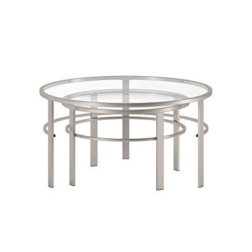 Henn&Hart Coffee Table with Satin Nickel finish