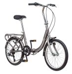 Loop Adult Folding Bike, 20-inch Wheels, 7-Speed Drivetrain, Rear Carry Rack