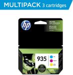 HP 935 | 3 Ink Cartridges | Cyan, Magenta, Yellow | C2P20AN, C2P21A, C2P22AN
