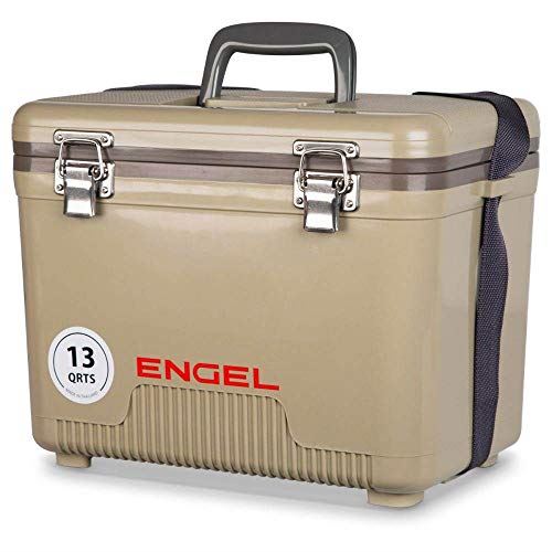 ENGEL 13 Quart Lightweight Fishing Dry Box Cooler with Shoulder Strap (2 Pack)