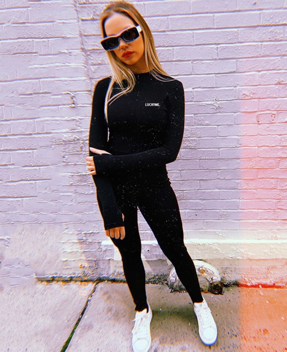 Sports Fitness Long Sleeve Jumpsuit