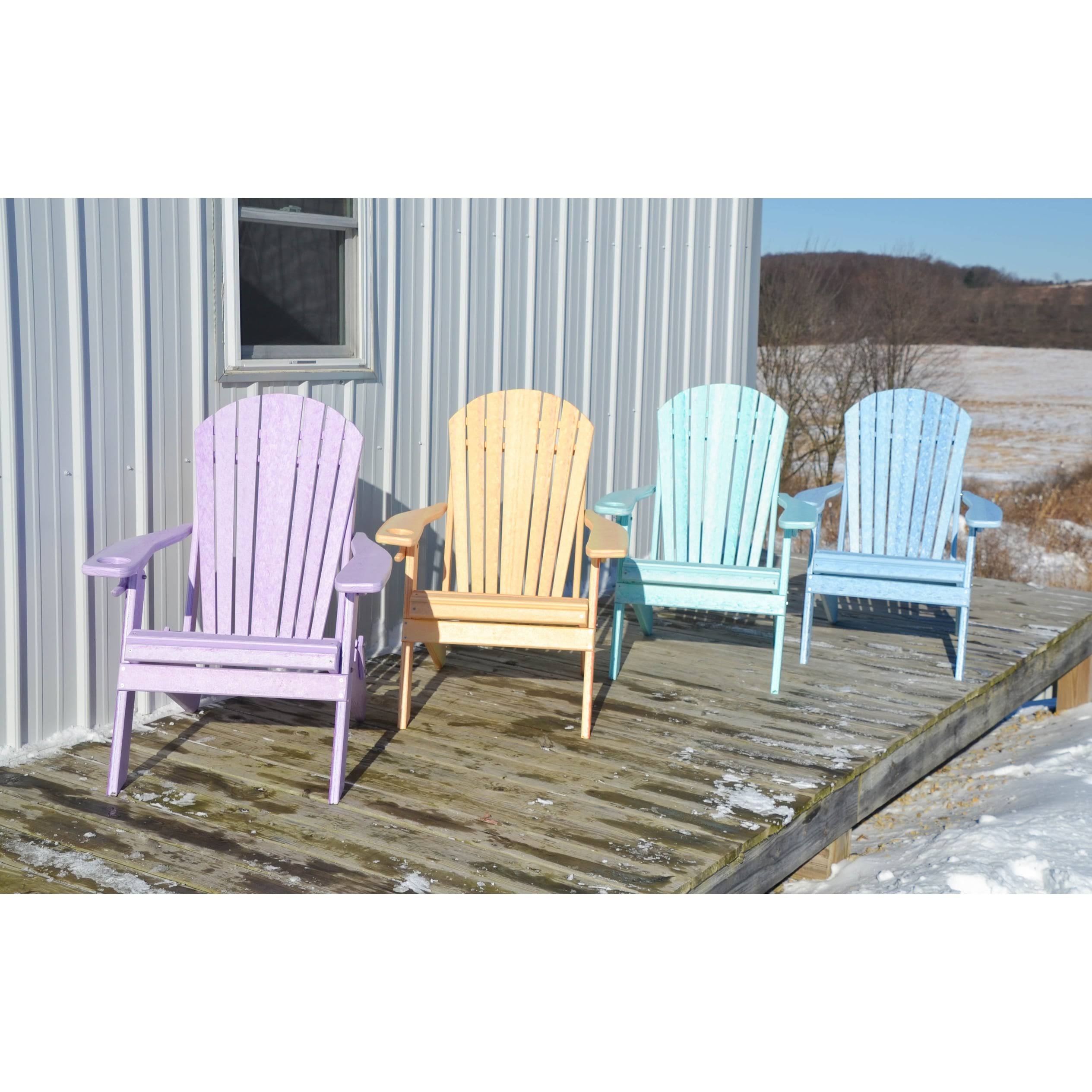 Folding Adirondack Chair - Eagle Collection - Barn Board/Black