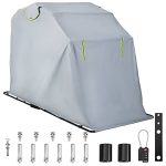 Waterproof Motorcycle Storage Cover Tent w/ Lock & Weight Bag/110.2′′x41.3′′x63.8′′