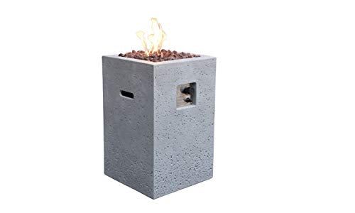 Modeno Liquid Propane Fire Pit Table with Lava Rocks 鈥?Square Tabletop 鈥?Electronic Ignition 18鈥测?Fireplace for Outdoor Use in Backyard, Outside Patio Heater 鈥?Weather-Resistant 鈥?Boyle