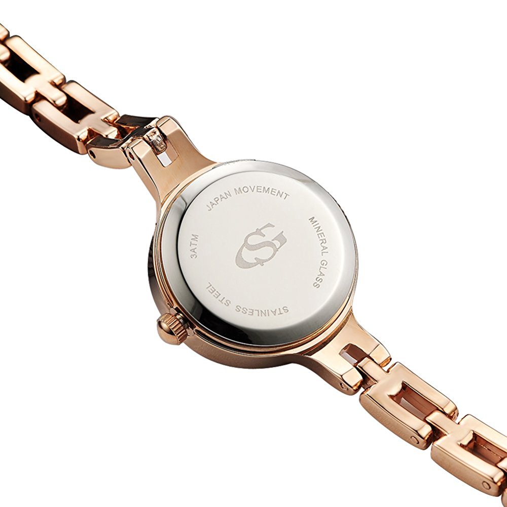 GEORGE SMITH 22mm Austrain Crystals Dial Womens Wrist Watch with Stainless Steel Bracelet