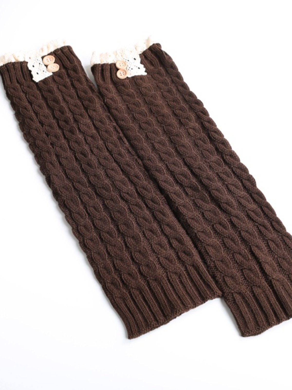 Casual Warm Plain Lace Knee-Socks