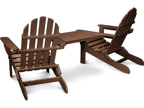 POLYWOOD Classic Adirondack Chair Tête-à-Tête Set in Lemon