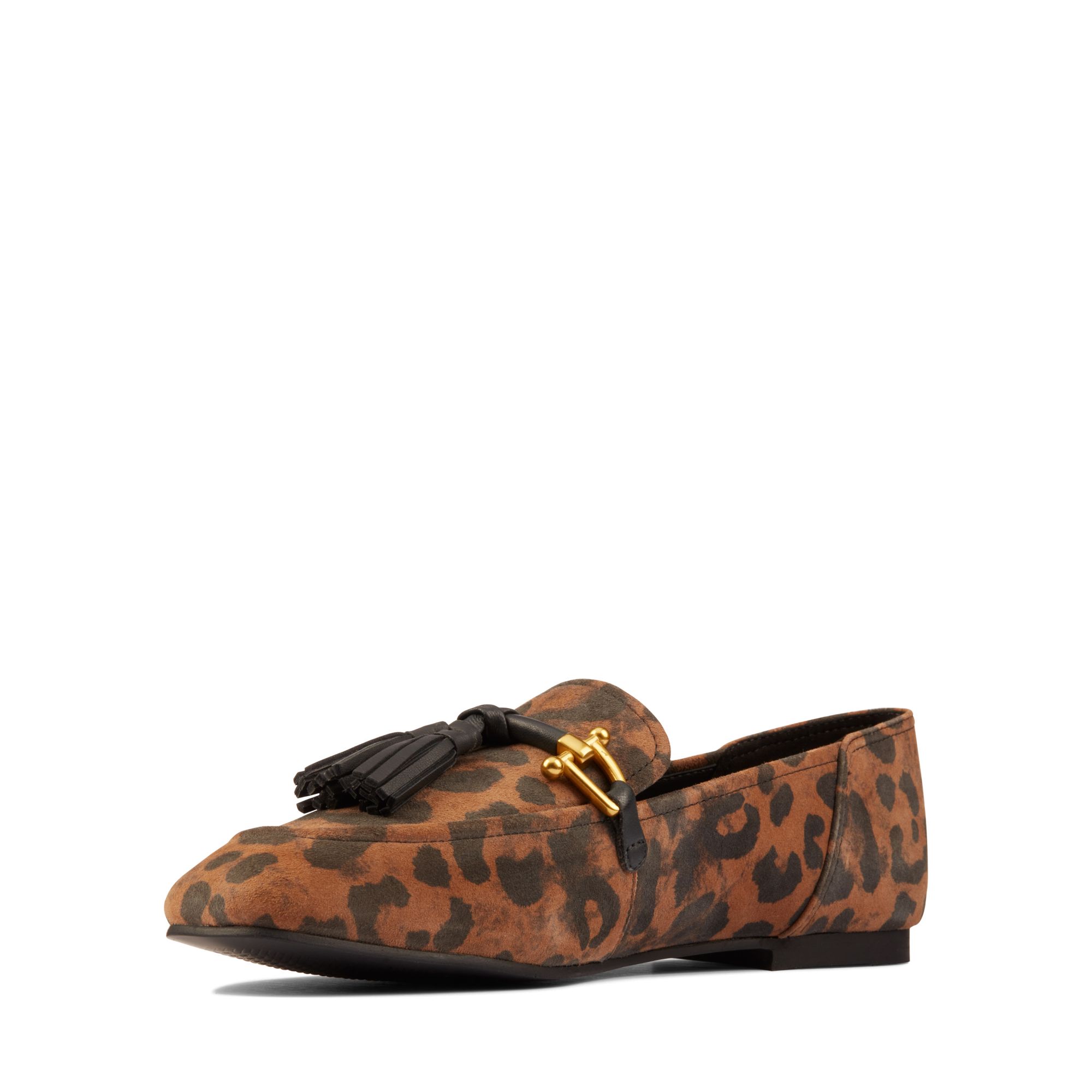 Women Pure 2 Tassel Leopard Suede