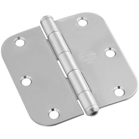 National Hardware N225-961 Door Hinge 3-1/2 inch 5/8 Radius Stainless Steel
