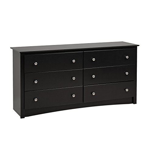 PREPAC Sonoma 6 Drawer Dresser & Sonoma Nightstand with 3-Drawer