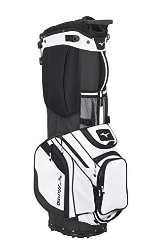 Mizuno BR-DX 14-Way Hybrid Stand Bag, White-Black