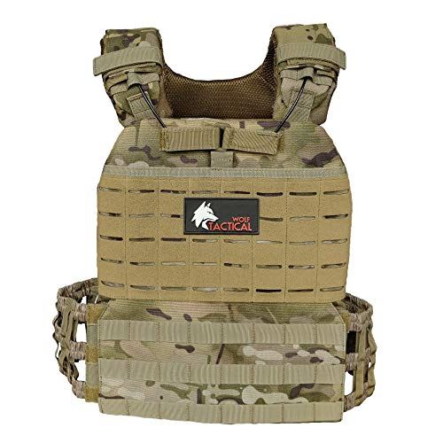 WOLF TACTICAL Adjustable Weighted Vest – WODs,- (Multicam)