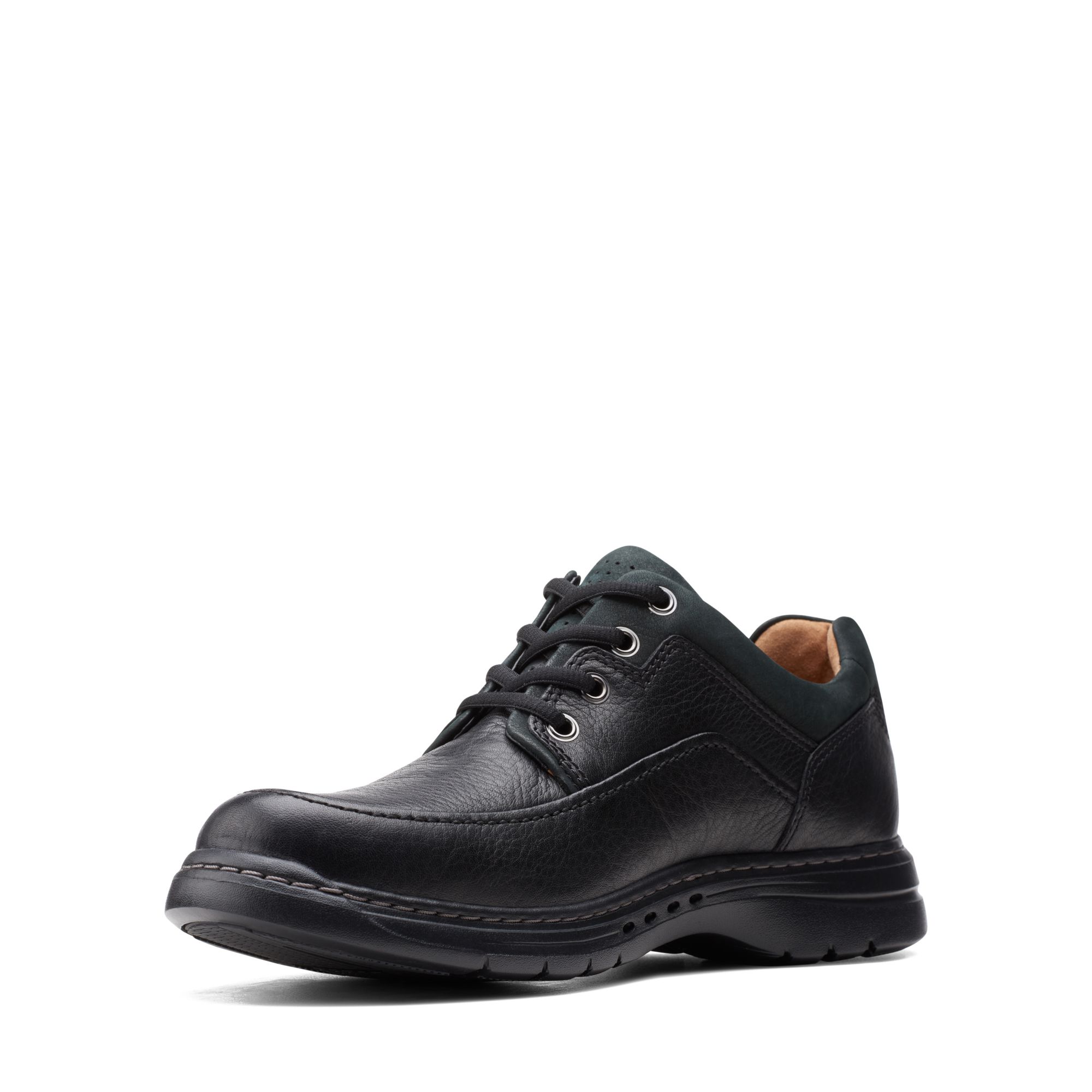 Men  Un Brawley Lace Black Leather