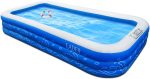 LADER Family Inflatable Swimming Pool, 150′′ X 72′′ X 22′′ Full-Sized Inflatable