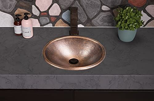 Abode Hand Hammered Oval Sink (17 Inches), Copper