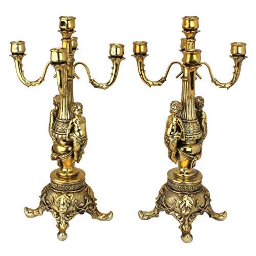 Set of 2 Grande Chateau Beaumont Candelabra Candle Holders / 20 Inch
