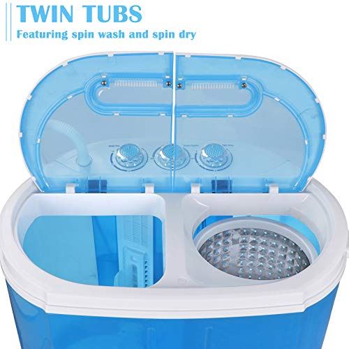 Twin Tub 9.9 LB Mini Top Load Washing Machine Washer/Spinner w