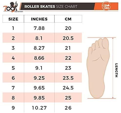 Skate Gear Sparkly Retro Quad Roller Skates, Glitter Pink/ Women’s 7 / Youth 6 / Men’s 6