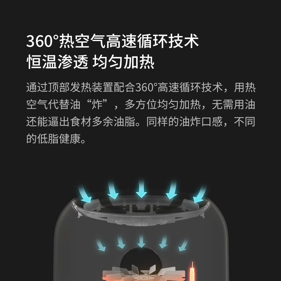 Air Fryer Large Capacity Household Smart Multi-function Oil-free Electric Fryer