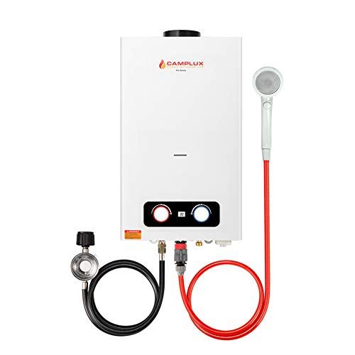 Camplux 2.64 GPM Tankless Propane Water Heater, Outdoor Portable Gas Water Heater
