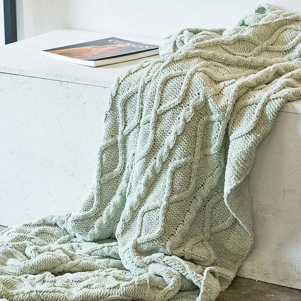 Solid Crochet Knit Blankets