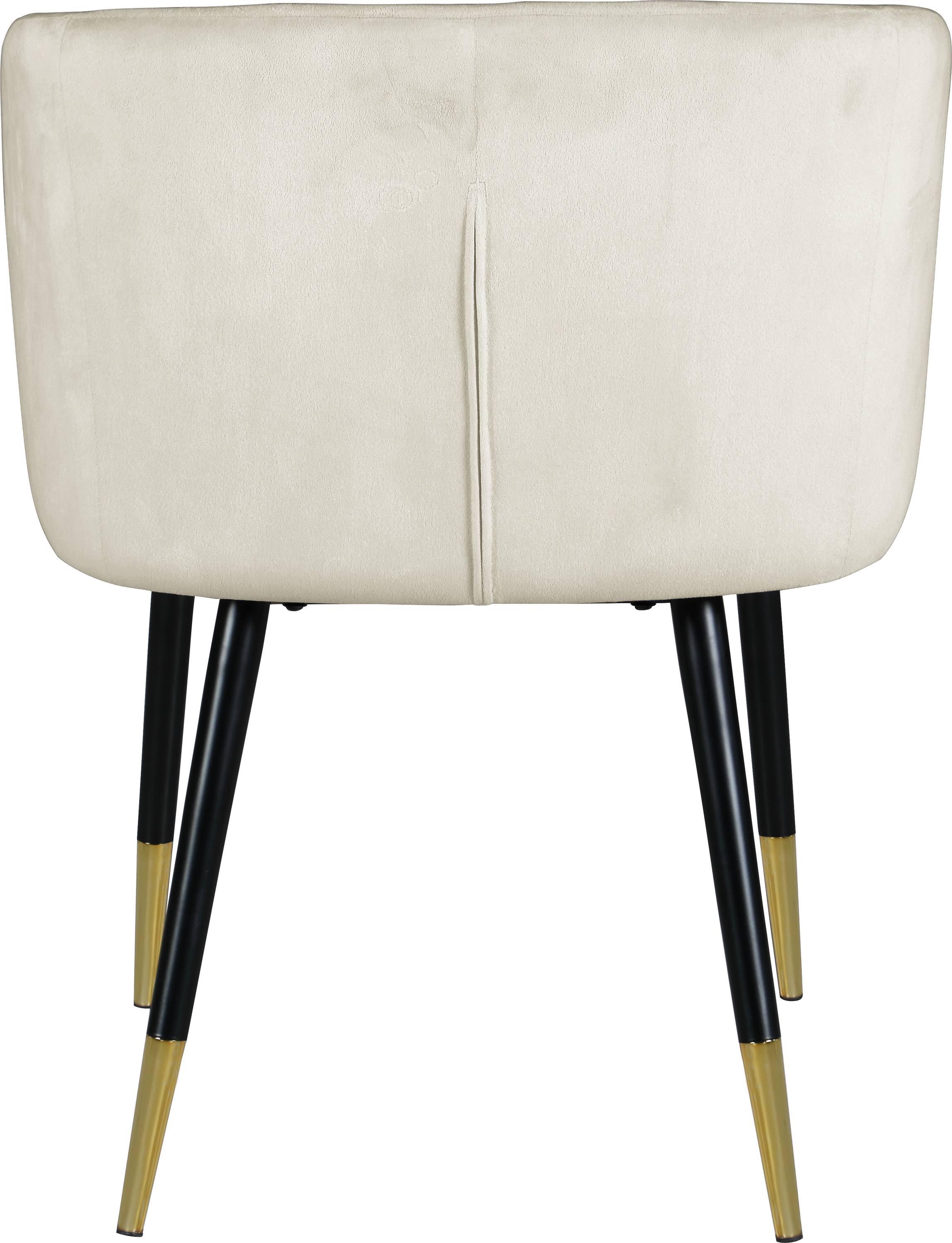 Meridian Louise Cream Velvet Dining Chair