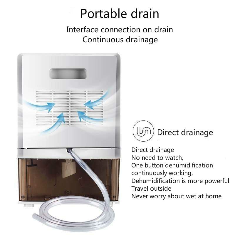 2200ML Household Dehumidifier Air Dryer Smart Touch With 24 Hour Timer & LED Screen