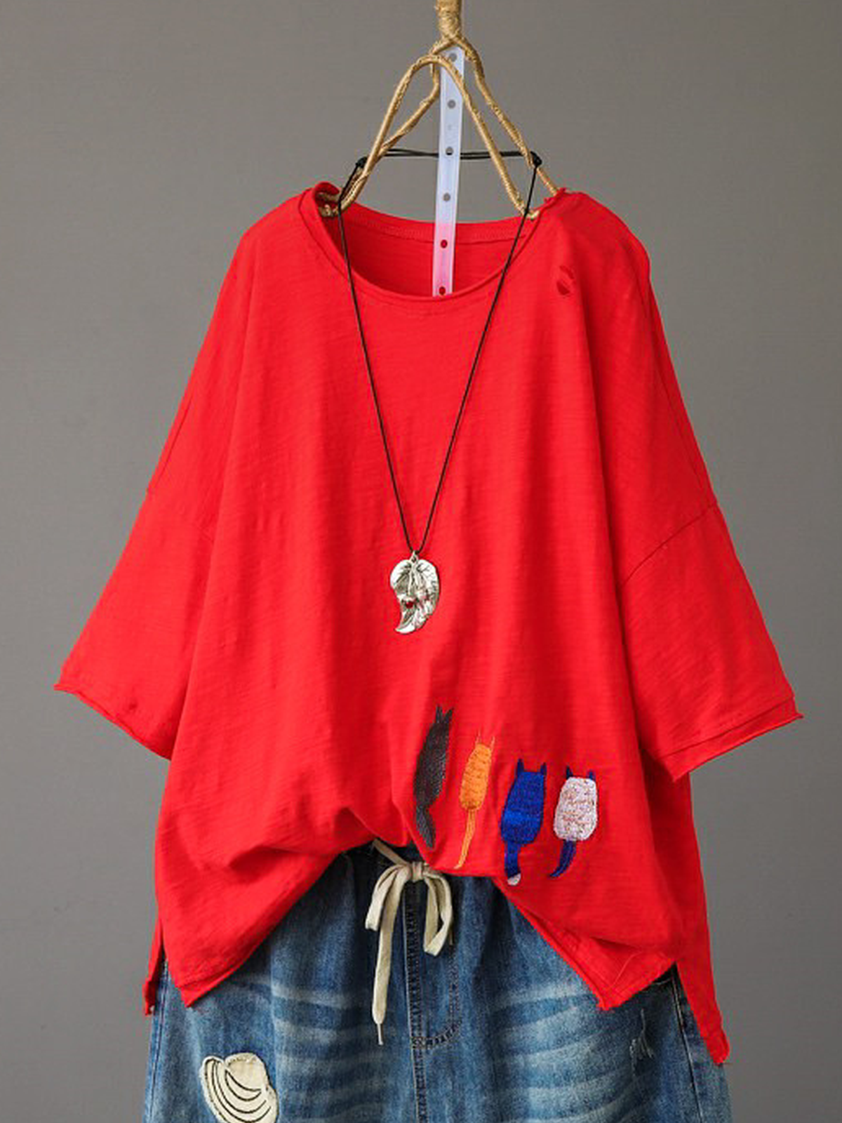 Half Sleeve Cotton Floral-Print Casual Shirts & Tops