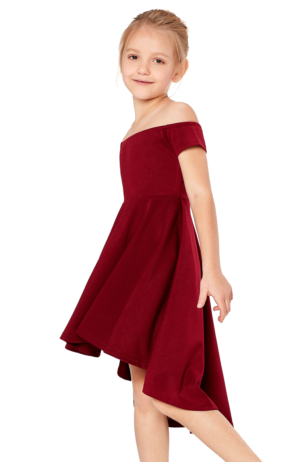 Red All The Rage Skater Dress for Little Girls