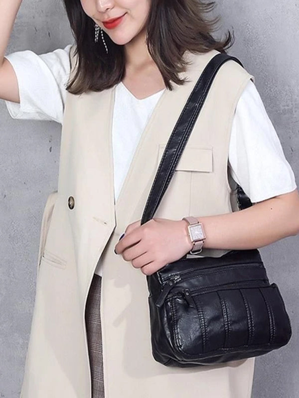 Soft Washed Leather Crossbody Bag