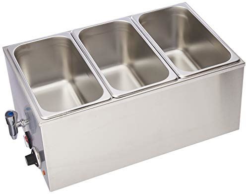 3 Commercial Grade Stainless Steel Bain Marie Buffet Food Warmer