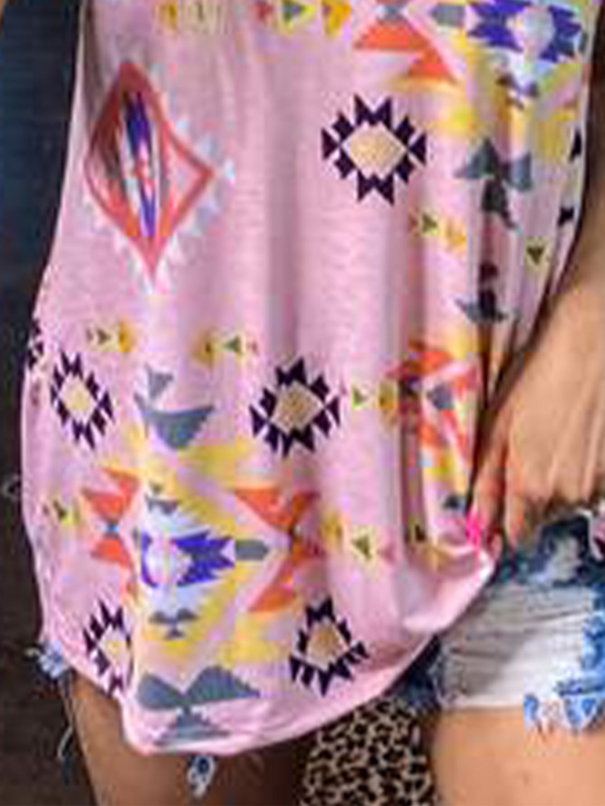 Pink Short Sleeve Casual Shirts & Tops