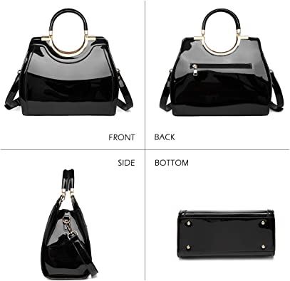 LJOSEIND Women��s Handbags Designer Purses Satchel, 02black