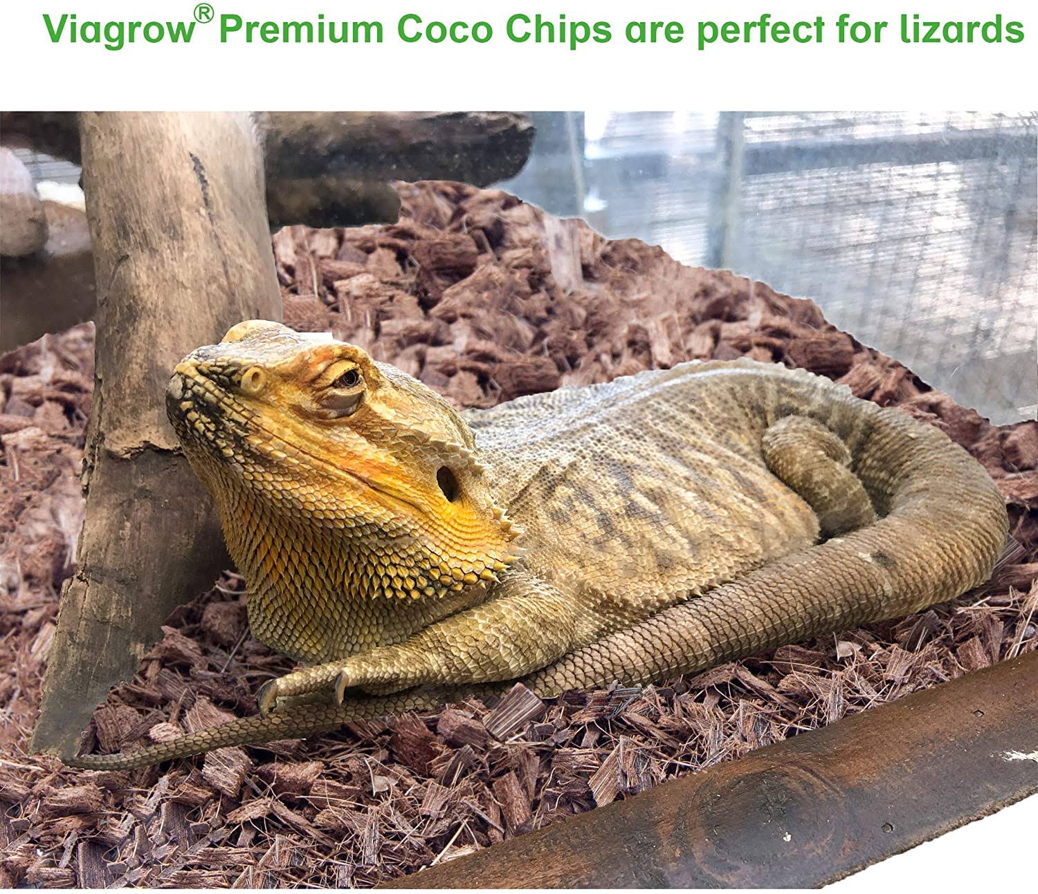 Viagrow VRCC50 VRCC Premium, Reptile Substrate, 50 Liters/ 52 Quarts / 13 Gallons, 1 Pack, Loose Coco Chips