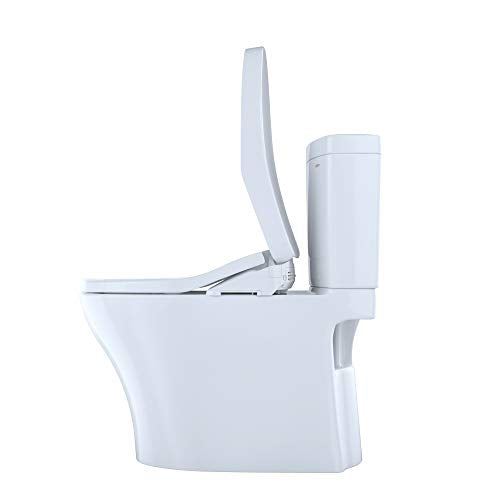 Two-Piece Elongated Dual Flush 1.28 and 0.8 GPF Toilet with S500e Electric Bidet
