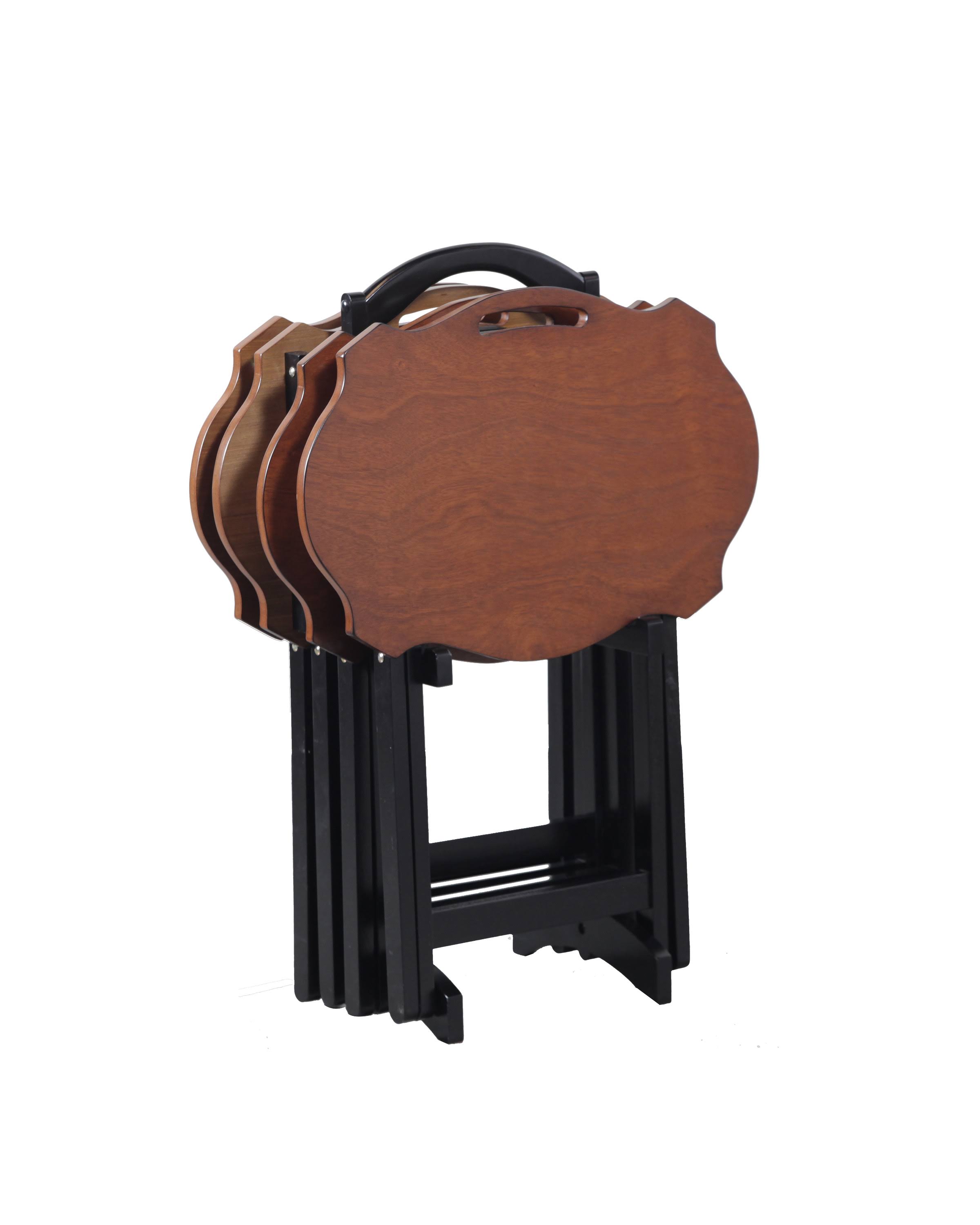 Powell Serpentine Black Tray Table