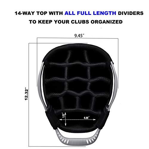 ASK ECHO Lightweight Golf Stand Bag with 14 Way Full Length Dividers