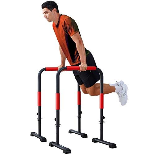 Sportsroyals Dip Station Dip Bar Parallel Bars for Tricep Dips, Pull-Ups, Push-Ups, L-Sits