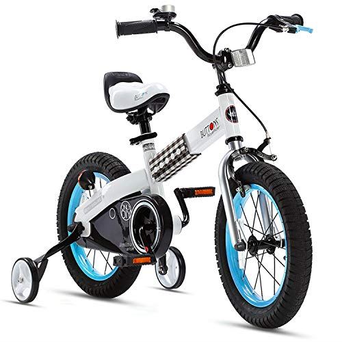 Kids Bike 12 Inch Buttons Bicycles with Training Wheels Child Bicycle Blue