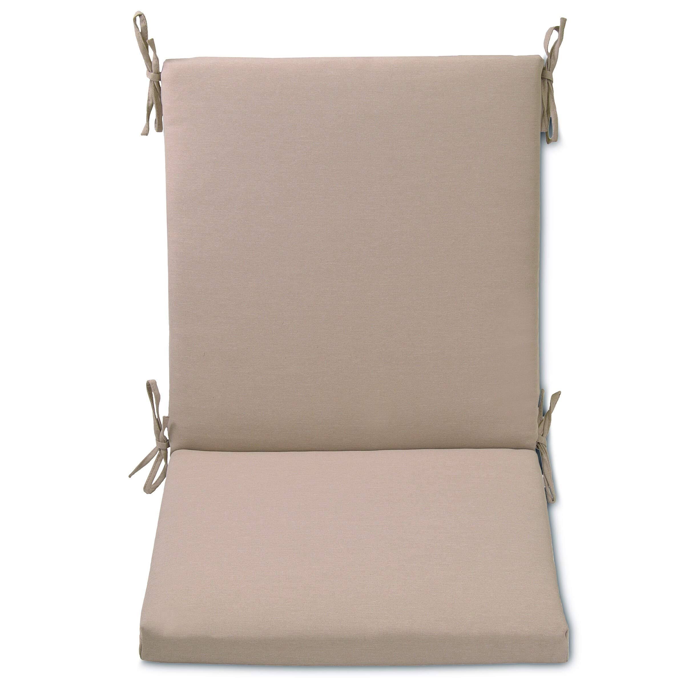 Plantation Patterns Hinged Outdoor Chair Cushion Tan