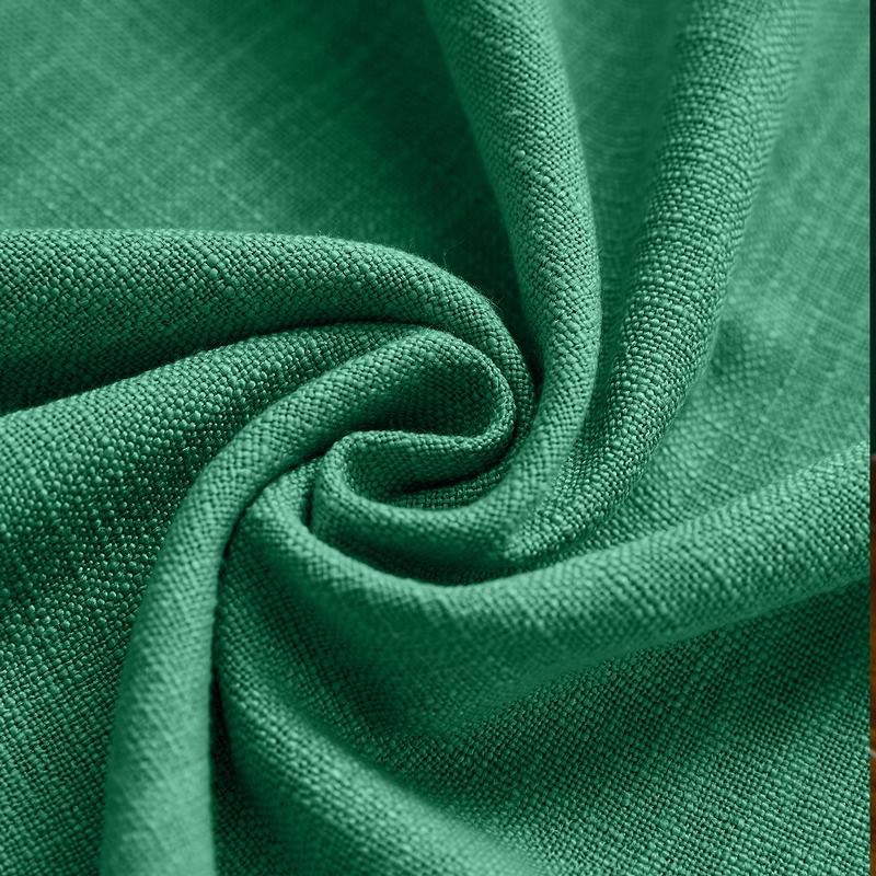 Tab Top Faux Linen with Blackout Lined Window Curtain Panel LIZ