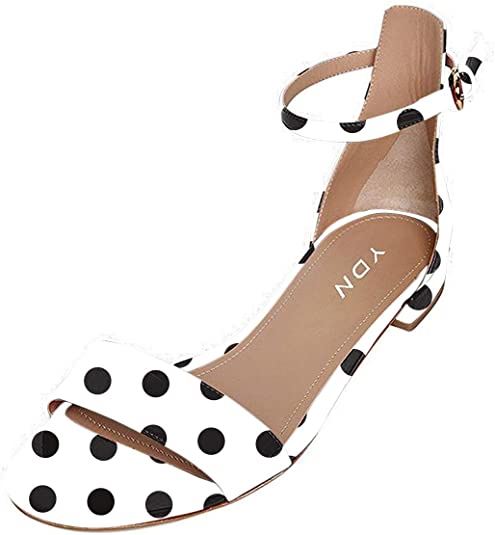 YDN Womens Chic Block Low Heel Sandals