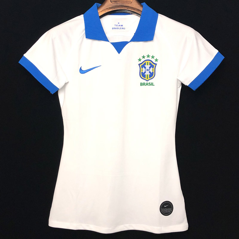 2019 Brazil Away White Women Soccer Jersey