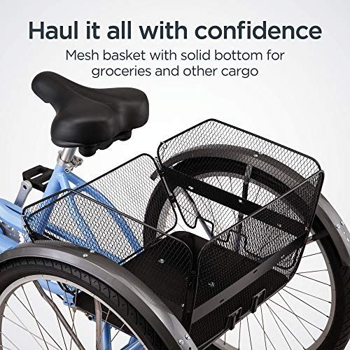 Meridian Adult Trike, Three Wheel Cruiser Bike, 7-Speed, 26-Inch Wheels