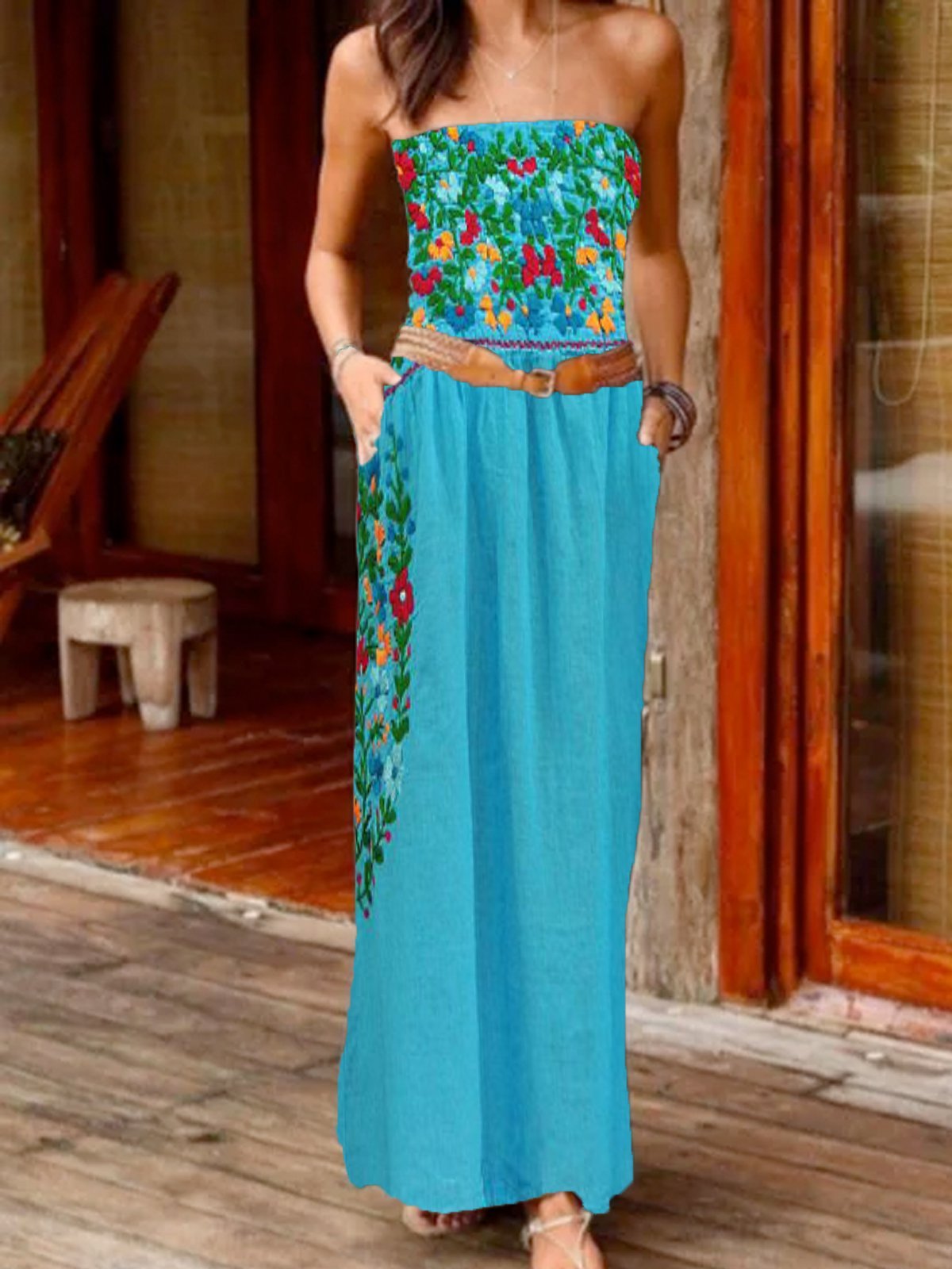 Jersey Casual Floral Dresses