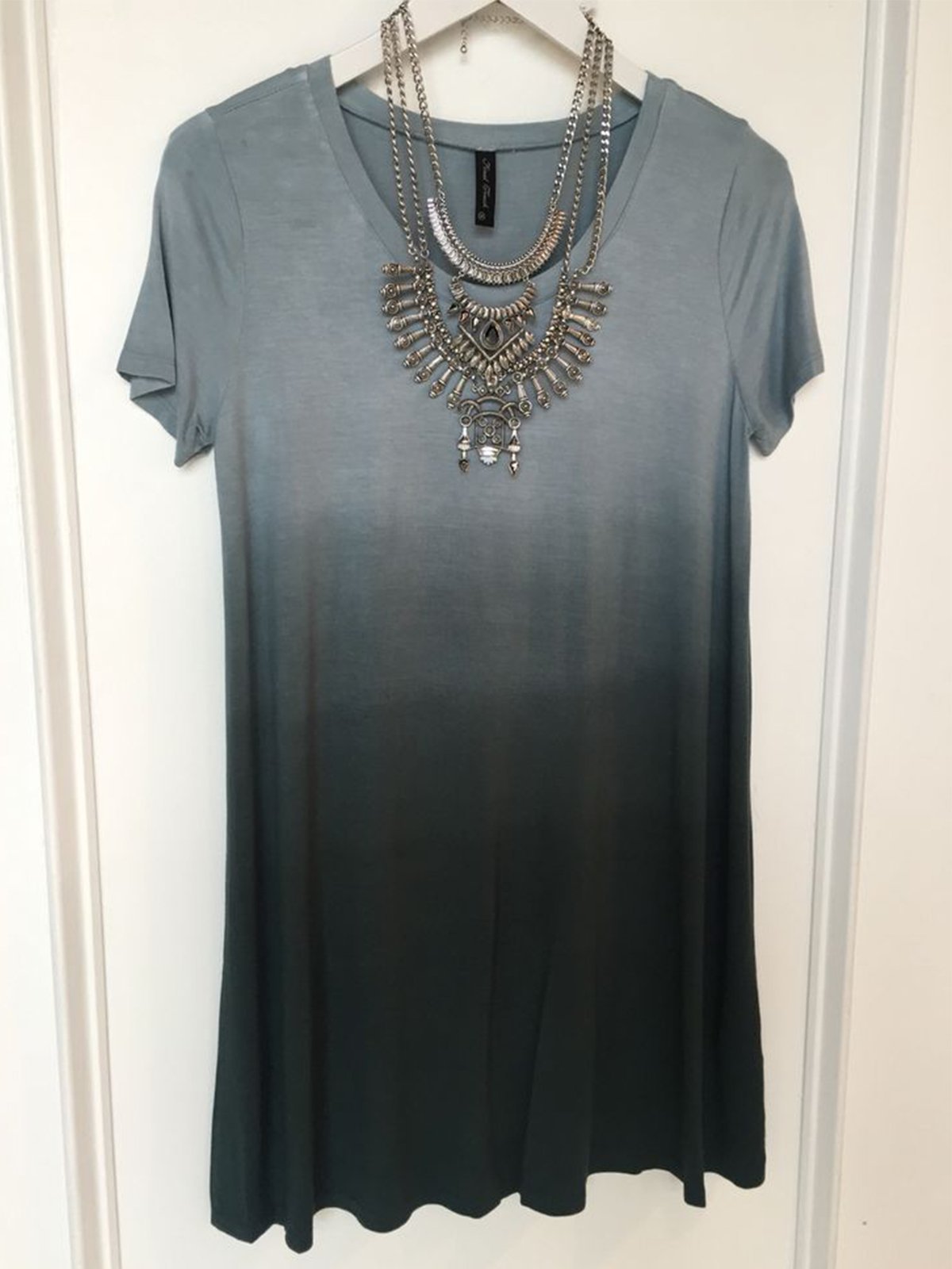 Round Neck Short Sleeve Casual Shirts & Tops